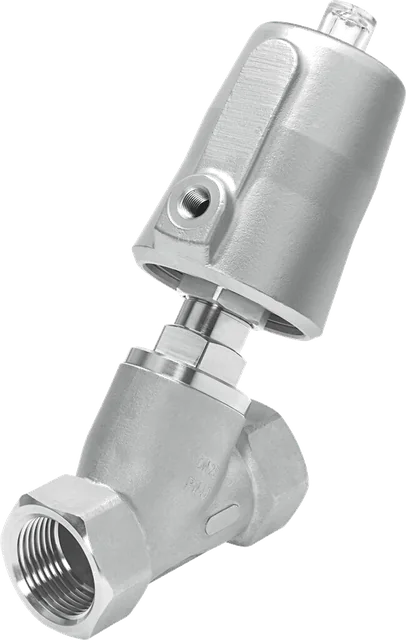 Festo angle seat process valve with pneumatic actuator