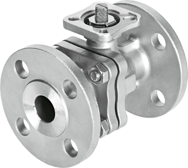 Festo ball valve for high-flow media shutoff