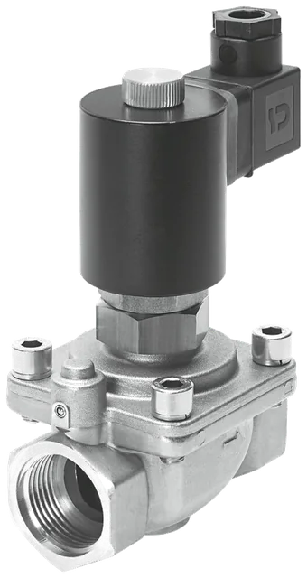 Festo solenoid media valve for liquid and gas switching